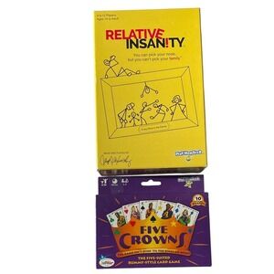 Relative Insanity and Five Crowns Rummy Style Card Game Set
